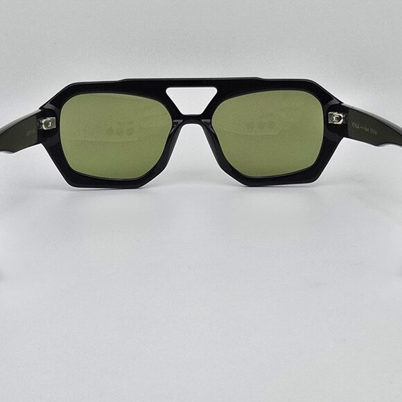 Vehla River VS414 Gloss Black Frame Khaki Lens Aviator Sunglasses 53-17-140 main image 12